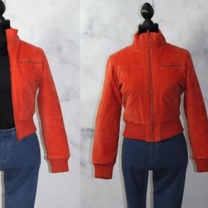 Orange Bomber Cotton Puff Coat (S)